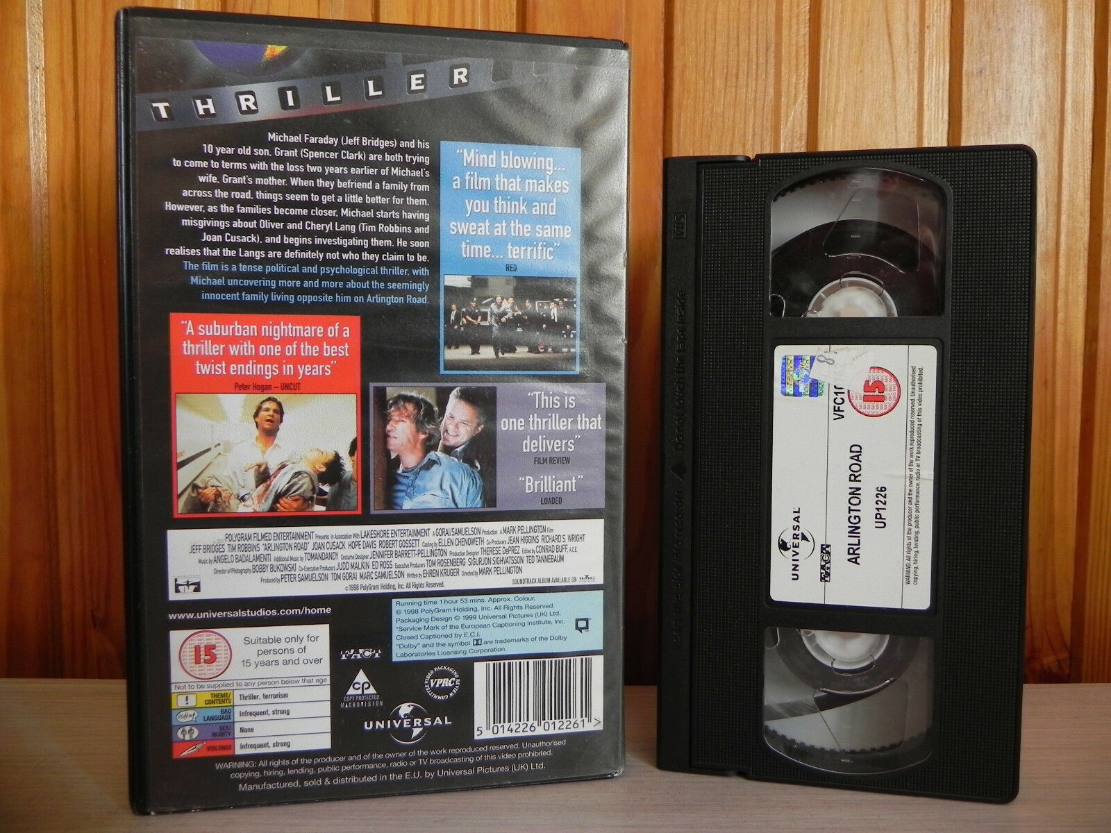 Arlington Road - Big-Box - Ex-Rental - Nerve Shredding Drama - Jeff Bridges VHS-