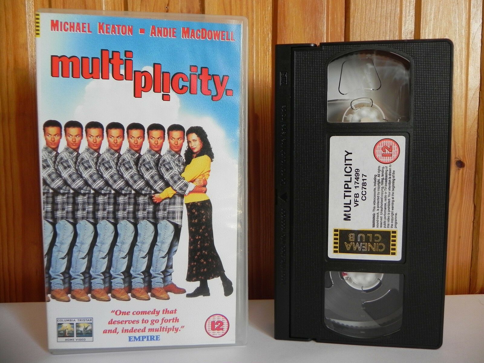 Multiplicity - Columbia Tristar - Comedy - Michael Keaton - Andie Mcdowell VHS-