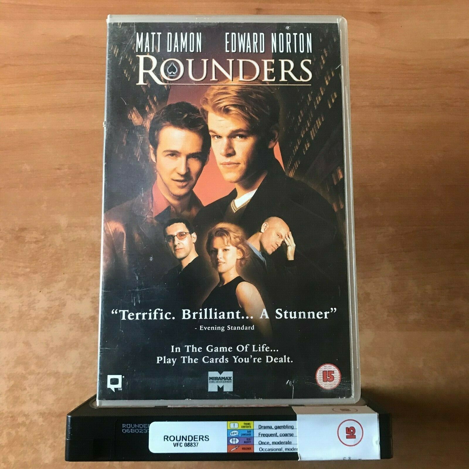 Rounders: Underground Poker - Drama [Big Box] Matt Damon / Edward Norton - VHS-