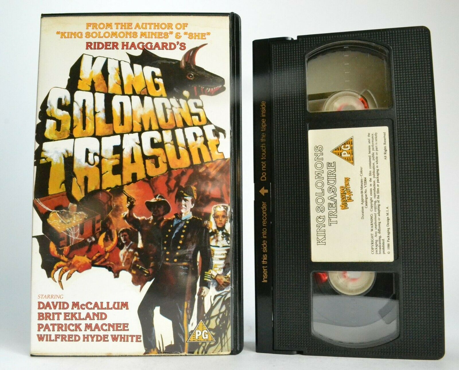 King Solomon's Treasure; [Rider Haggard] Action Adventure - David McCallum - OOP VHS-
