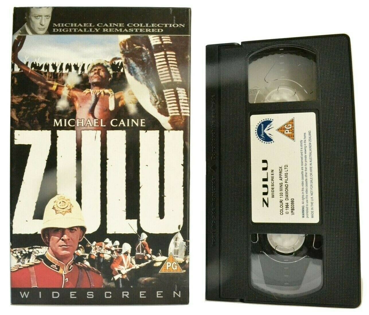 Zulu <<Widescreen>> [Digitally Remastered] - War Drama - Michael Caine - VHS-