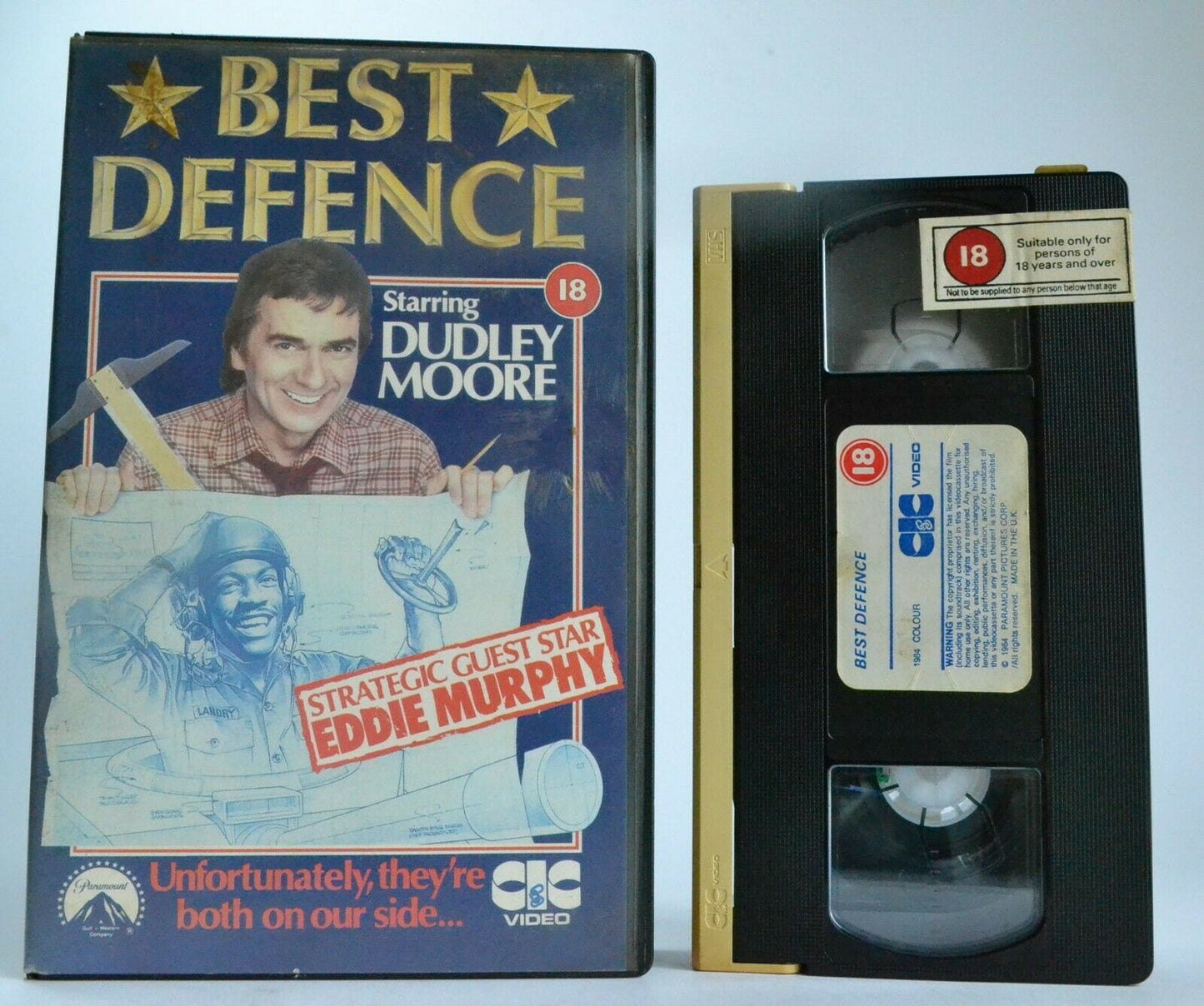 Best Defence - Military Comedy - Large Box - Dudley Moore/Eddie Murphy - Pal VHS-
