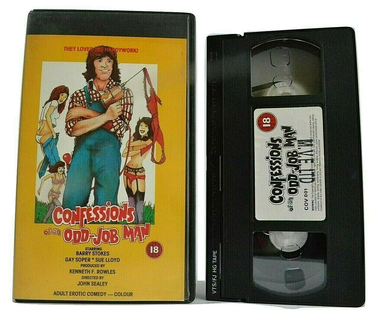 Confessions Of An Odd-Job Man (1976) - Adult Comedy - Barry Stokes - Pal VHS-