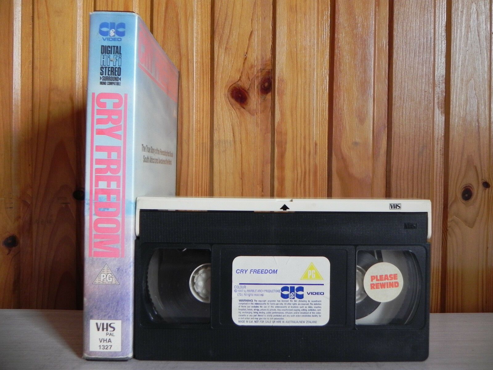Cry Freedom - CIC Video - Drama - Denzel Washington - Large Box - Pal VHS-