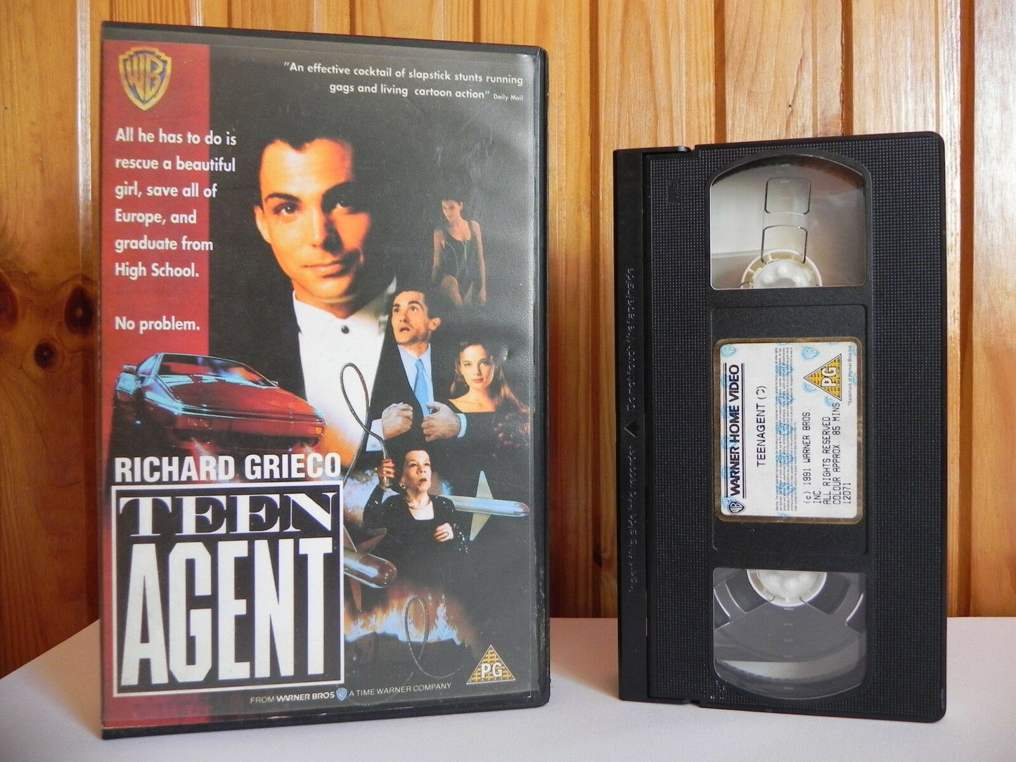 Teen Agent - Warner Home - Action -Comedy - Richard Grieco - Large Box - VHS-