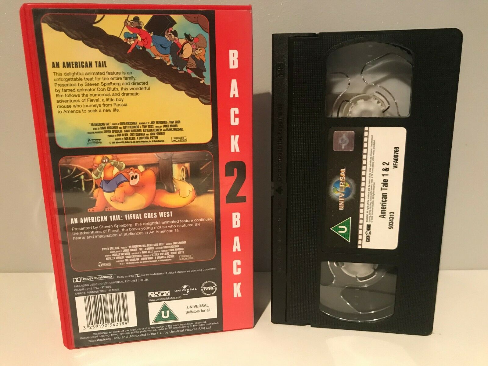 An American Tail / An American Tail: Fievel Goes West - Animated - Pal VHS-
