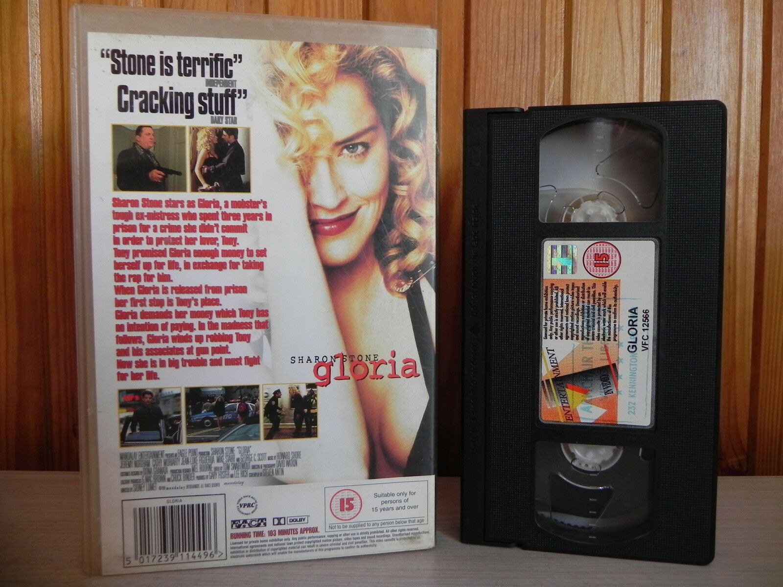Gloria - Rare Sharon Stone Video - Big-Box - Ex-Rental - Mobster Drama - Pal VHS-