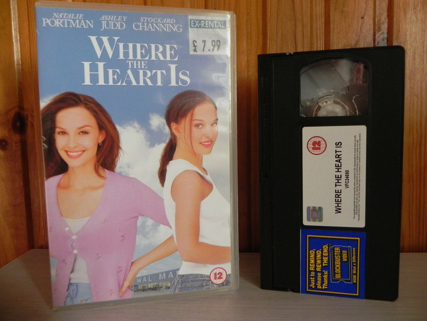 WHERE THE HEART IS - Natalie Portman - Large Box - Ex-Rental - Drama - VHS-