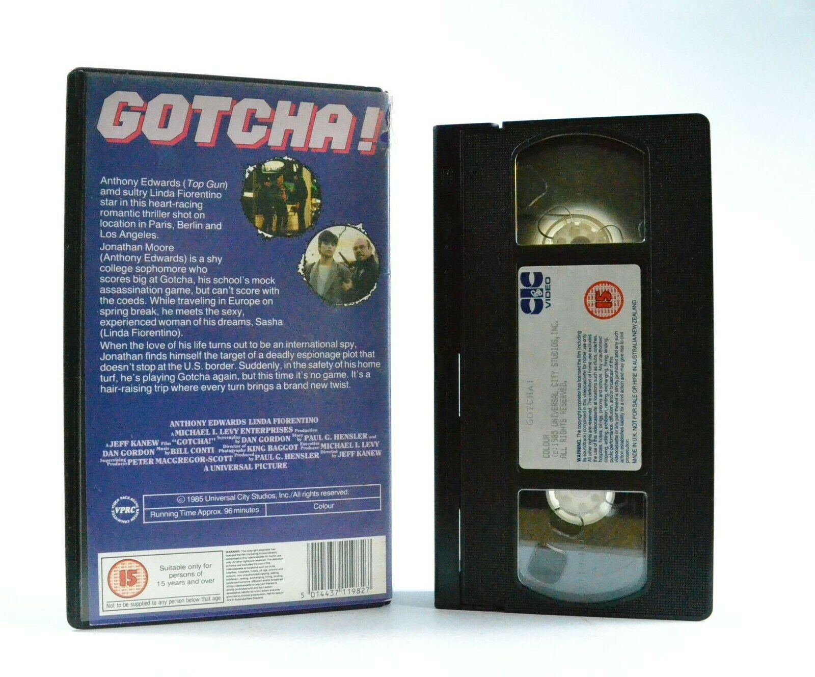Gotcha!: CIC Video (1985) - Action/Comedy - A.Edwards/L.Fiorentino - Pal VHS-