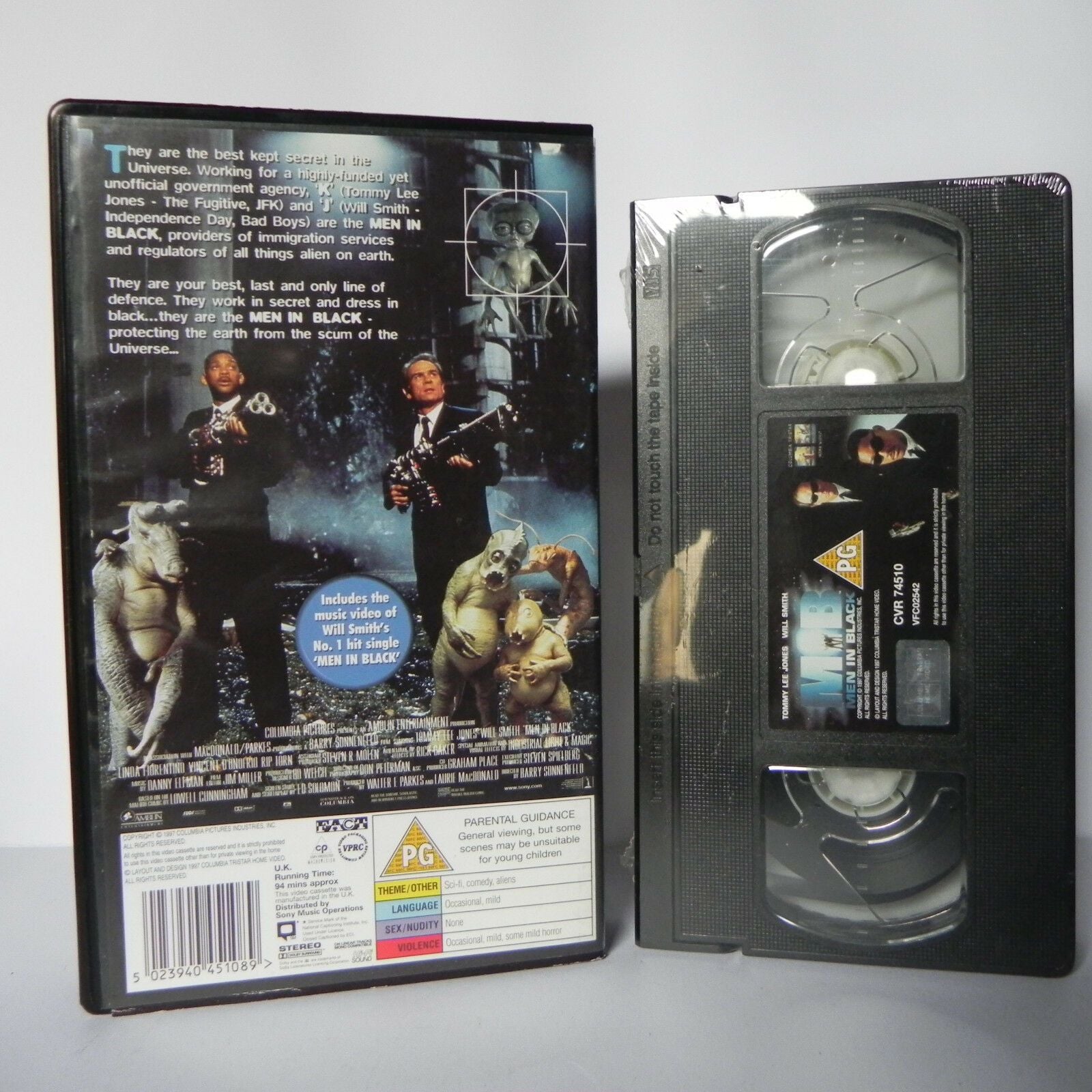 Men In Black: Brand New Sealed - Columbia - Will Smith - Sci-Fi Action - Pal VHS-