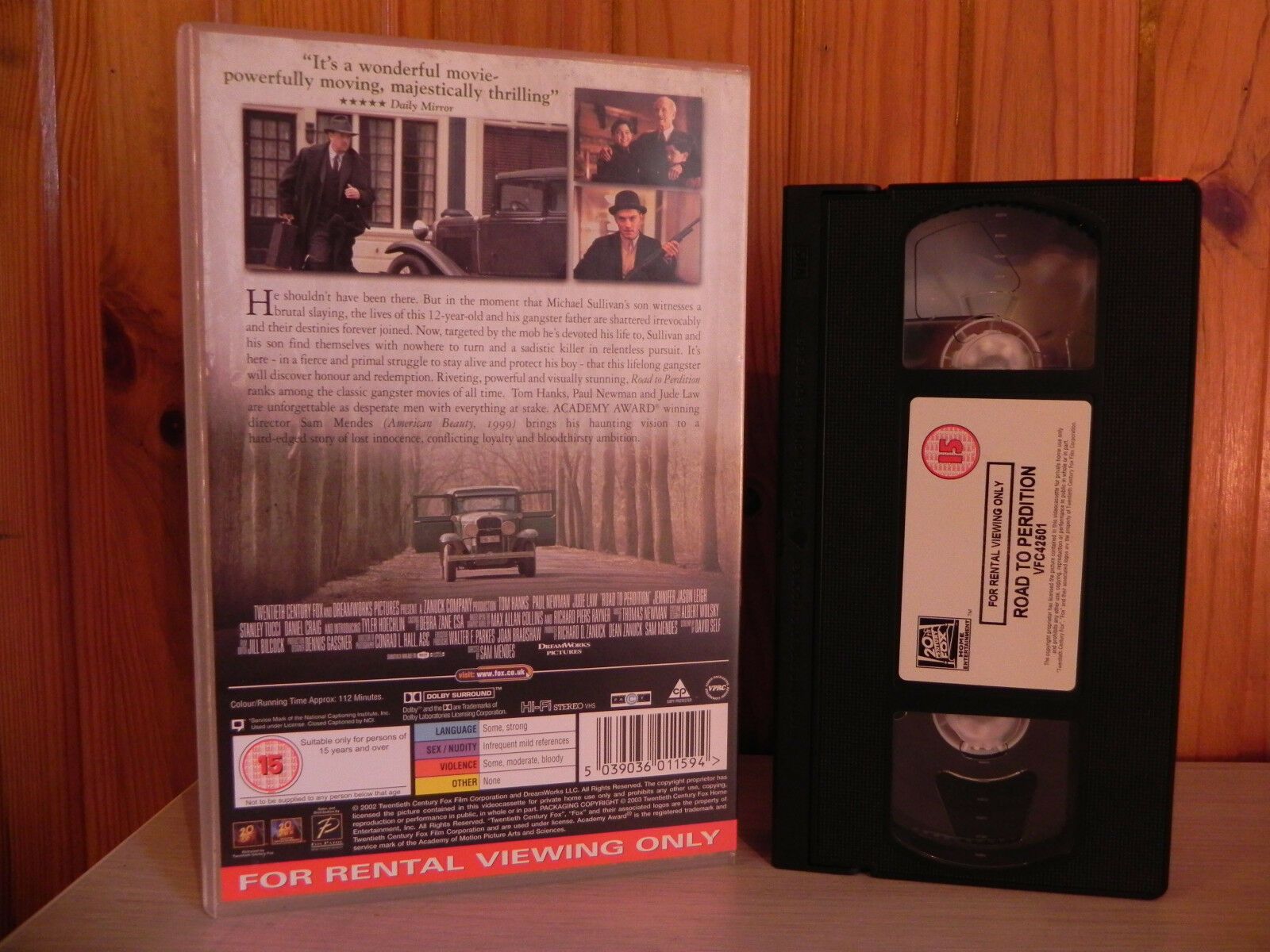 ROAD TO PERDITION - Tom Hanks - Crime Drama - Big Box - Ex-Rental - 23297 - VHS-