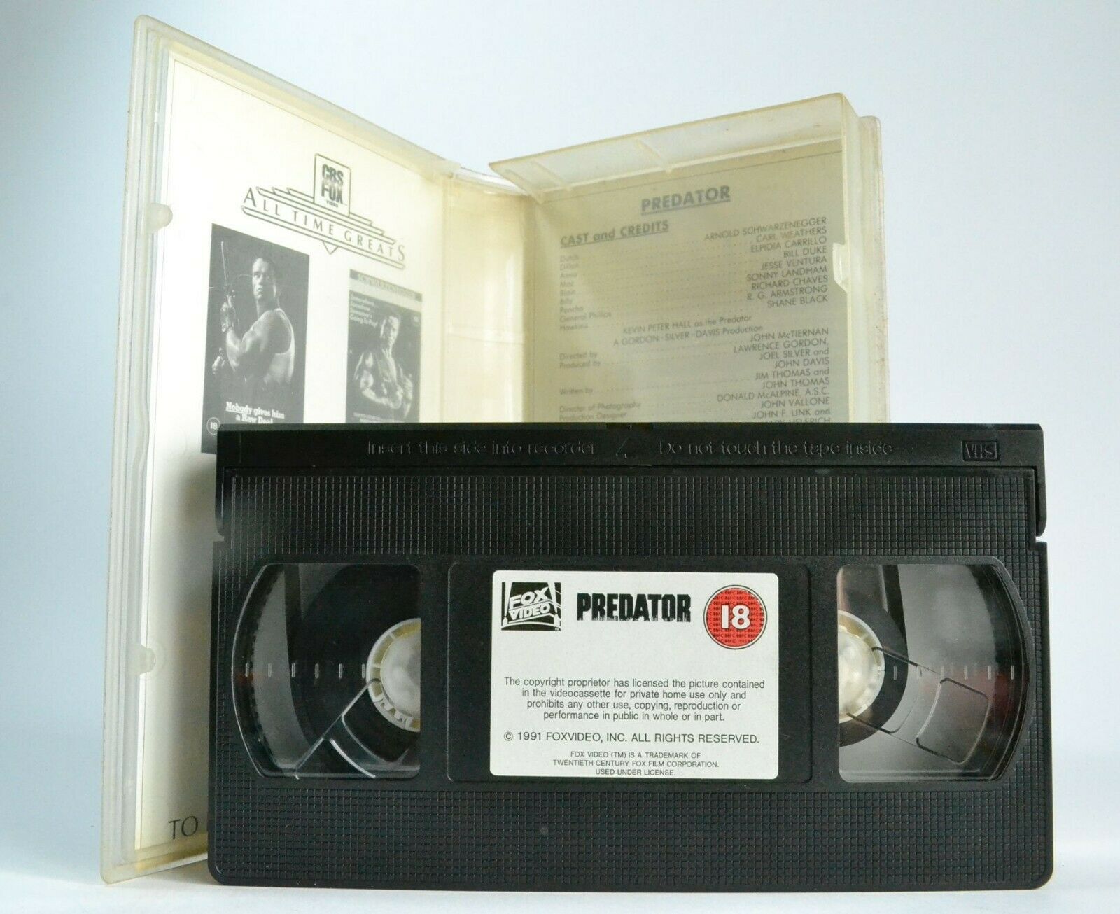 Predator: (1989) CBS/FOX Release - Sci-Fi/Action - Arnold Schwarzenegger - VHS-