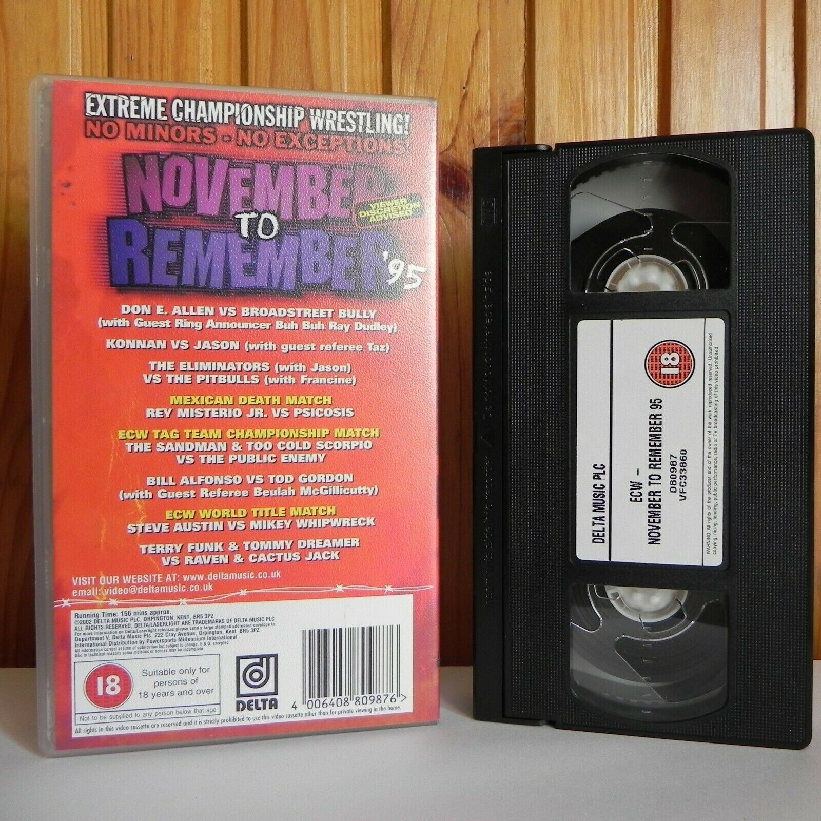 November To Remember'95 - Extreme Championship Wrestling - Cert (18) - Pal VHS-