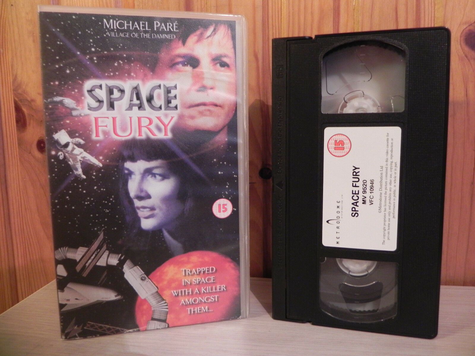 SPACE FURY - Michael Pare - Scarce Sc-Fi - Trapped In Space - Small Box - VHS-