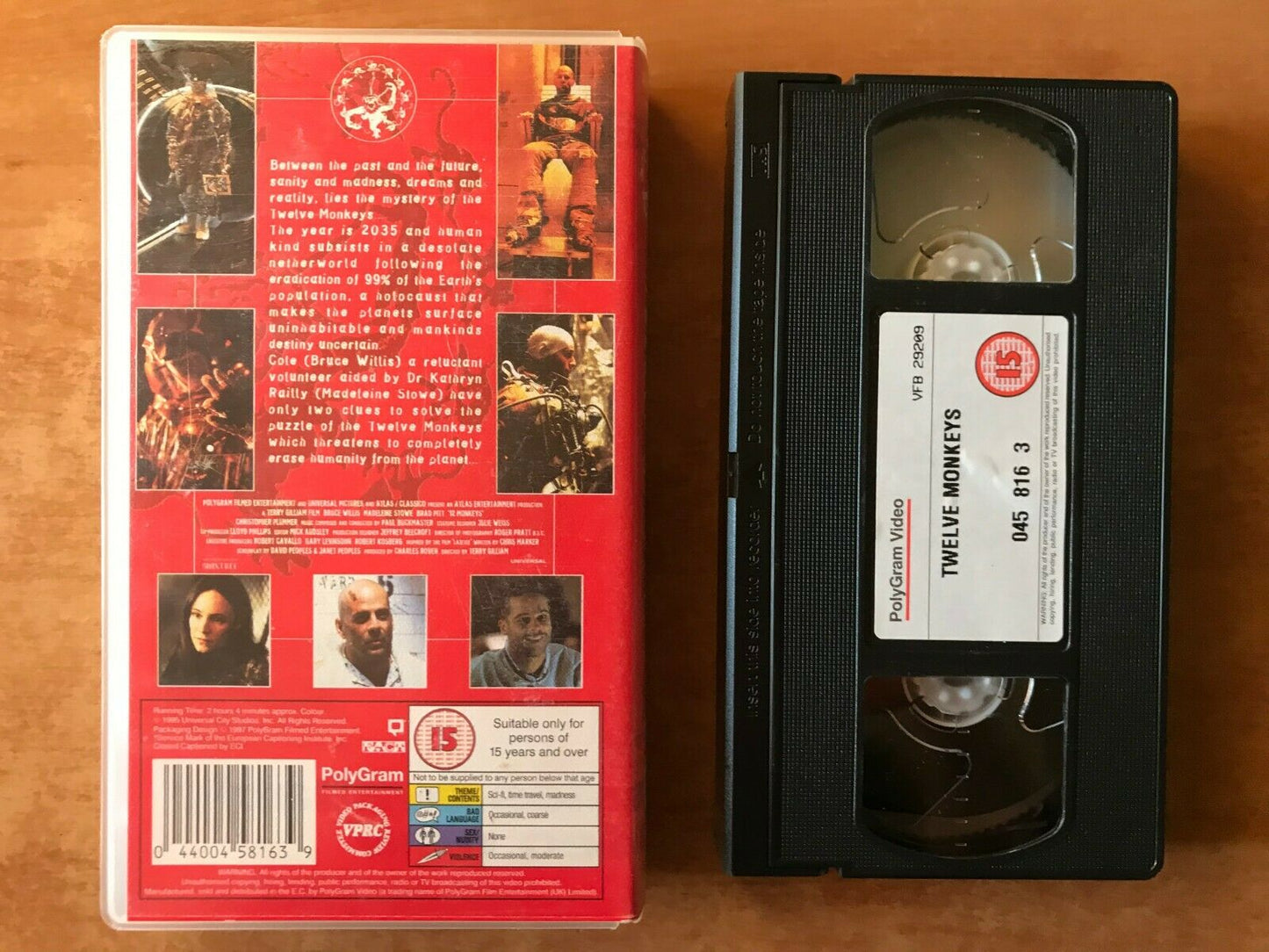 Twelve Monkeys; [Terry Gilliam]: Futuristic Action - Bruce Willis - Pal VHS-