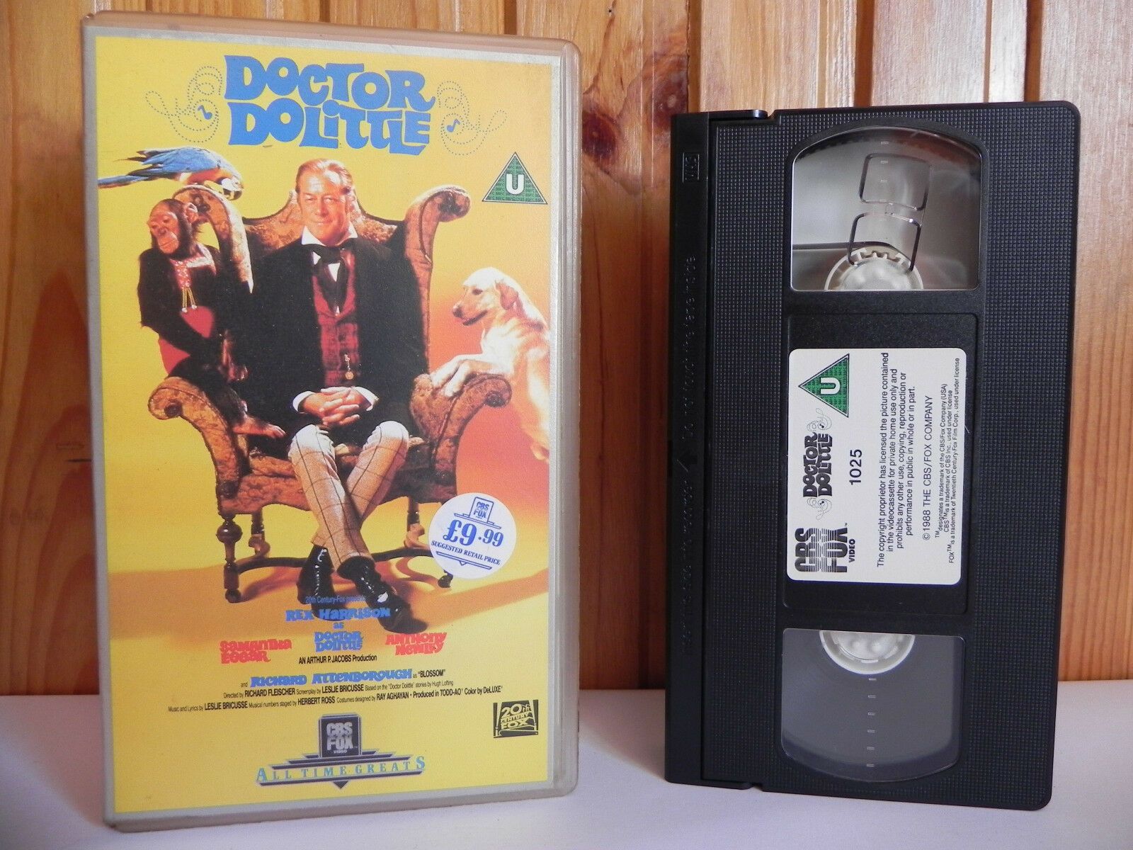 Doctor Dolittle - CBS/FOX - Musical - Terrific Music - Fine Acting - Pal VHS-