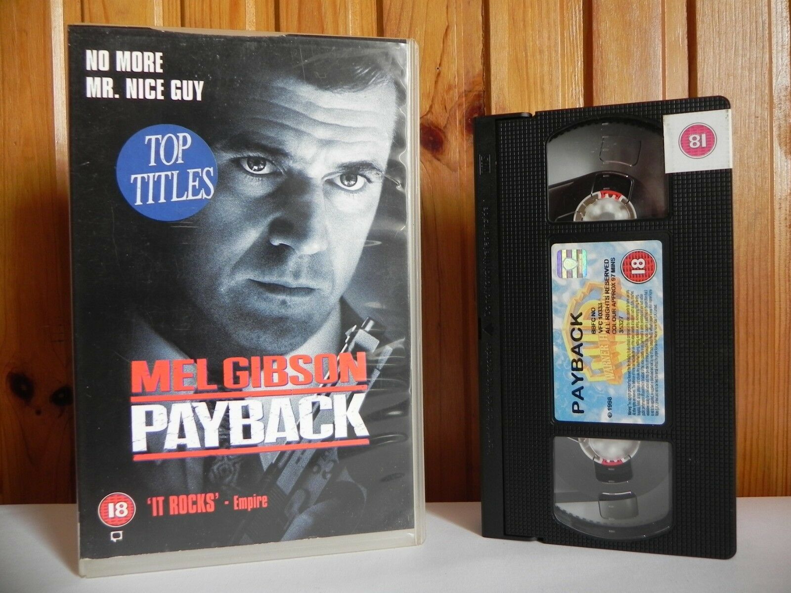 Payback - Large Box - Warner Home - Action - Cert (18) - Mel Gibson - Pal VHS-