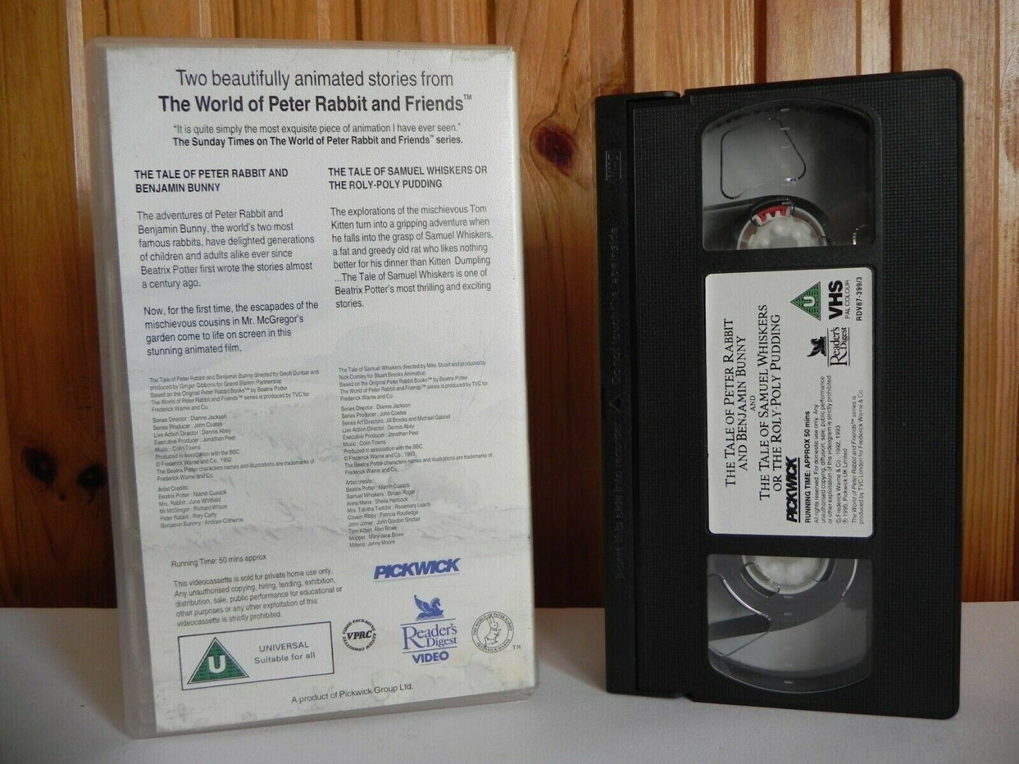 The Tale Of Peter Rabbit And Benjamin Bunny - Animated - Adventutes - Pal VHS-