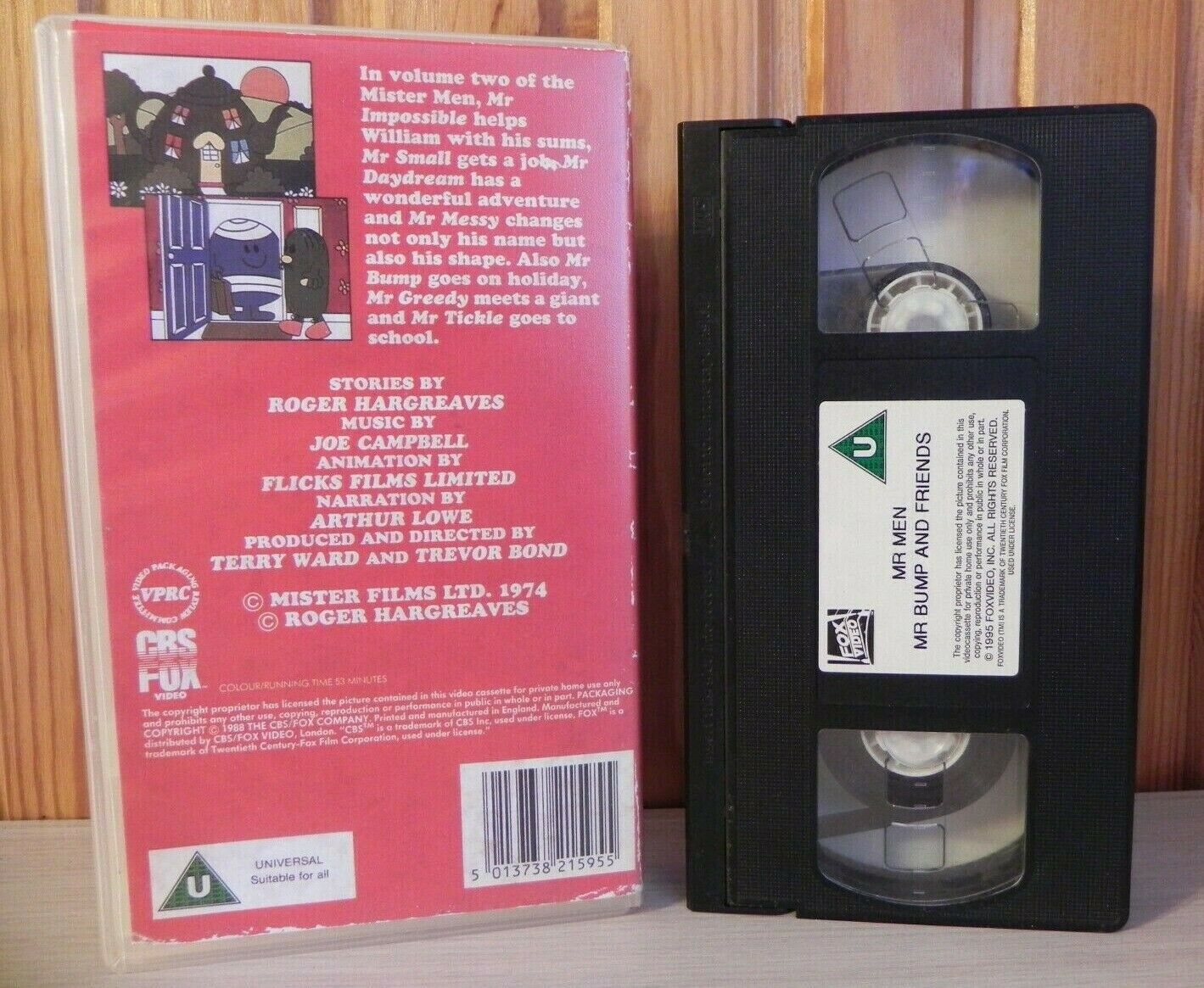 Mr. Men 2 (1988 CBS/FOX); Roger Hargreaves - Animated - Children's - Pal VHS-