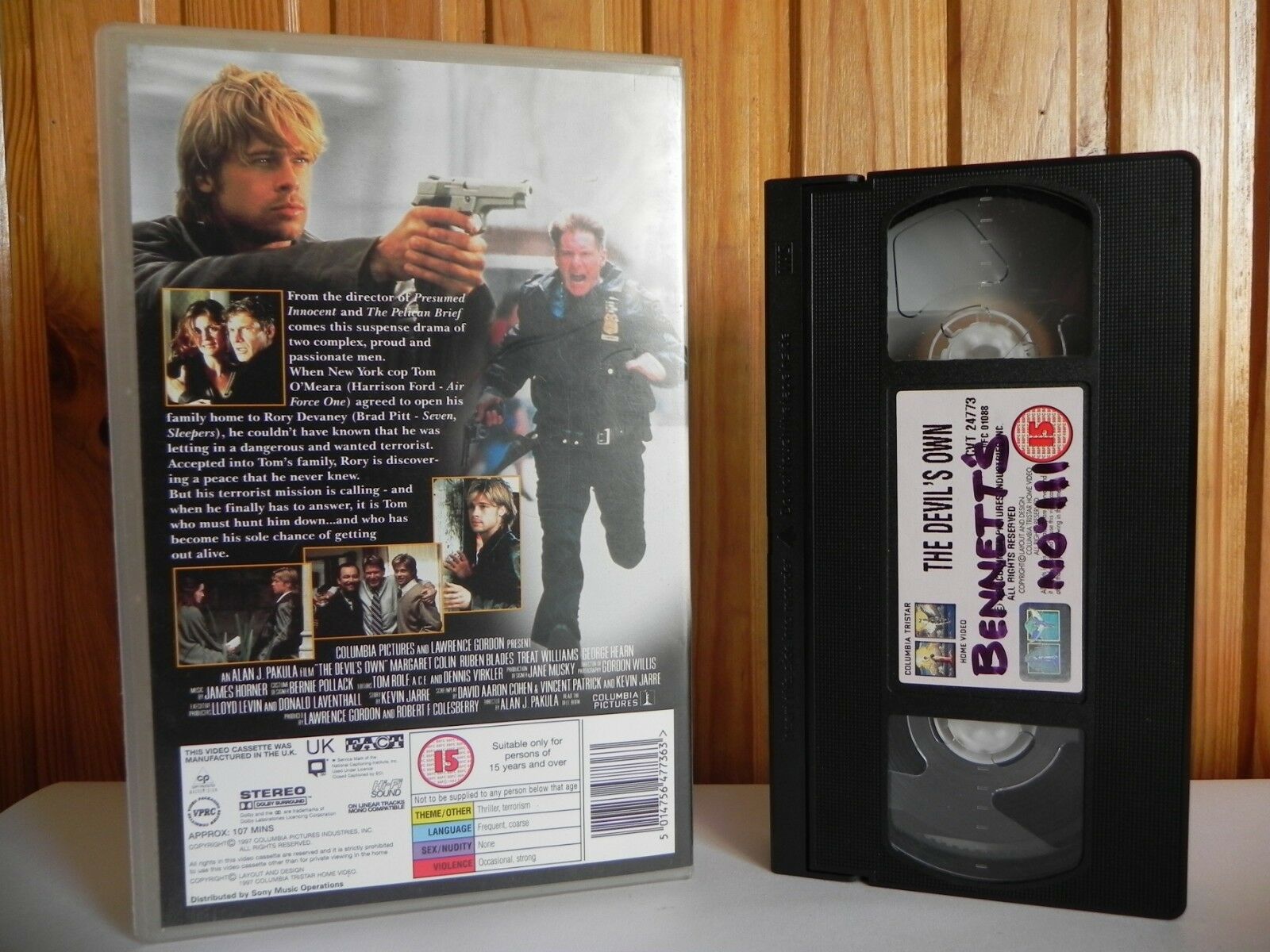 The Devil's Own - Columbia - Drama - Ex-rental - Harrison Ford - Big Box - VHS-