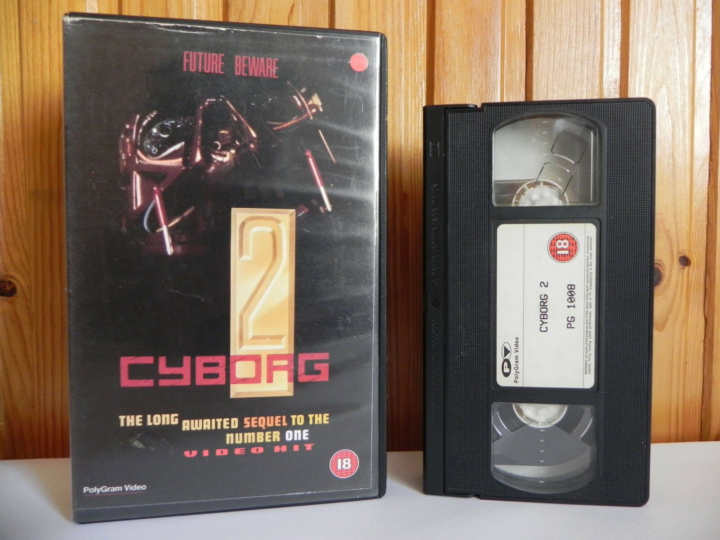 Cyborg 2 - PolyGram - Sci-Fi - Elias Koteas - Angelina Jolie - Large Box - VHS-