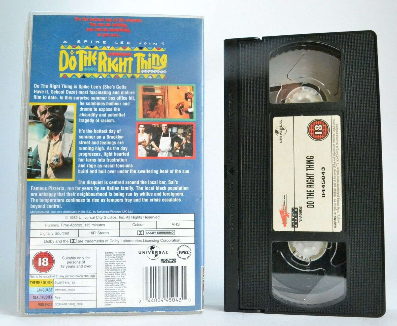 Do The Right Thing: Spike Lee Joint - Tragicomedy - Samuel L.Jackson - Pal VHS-