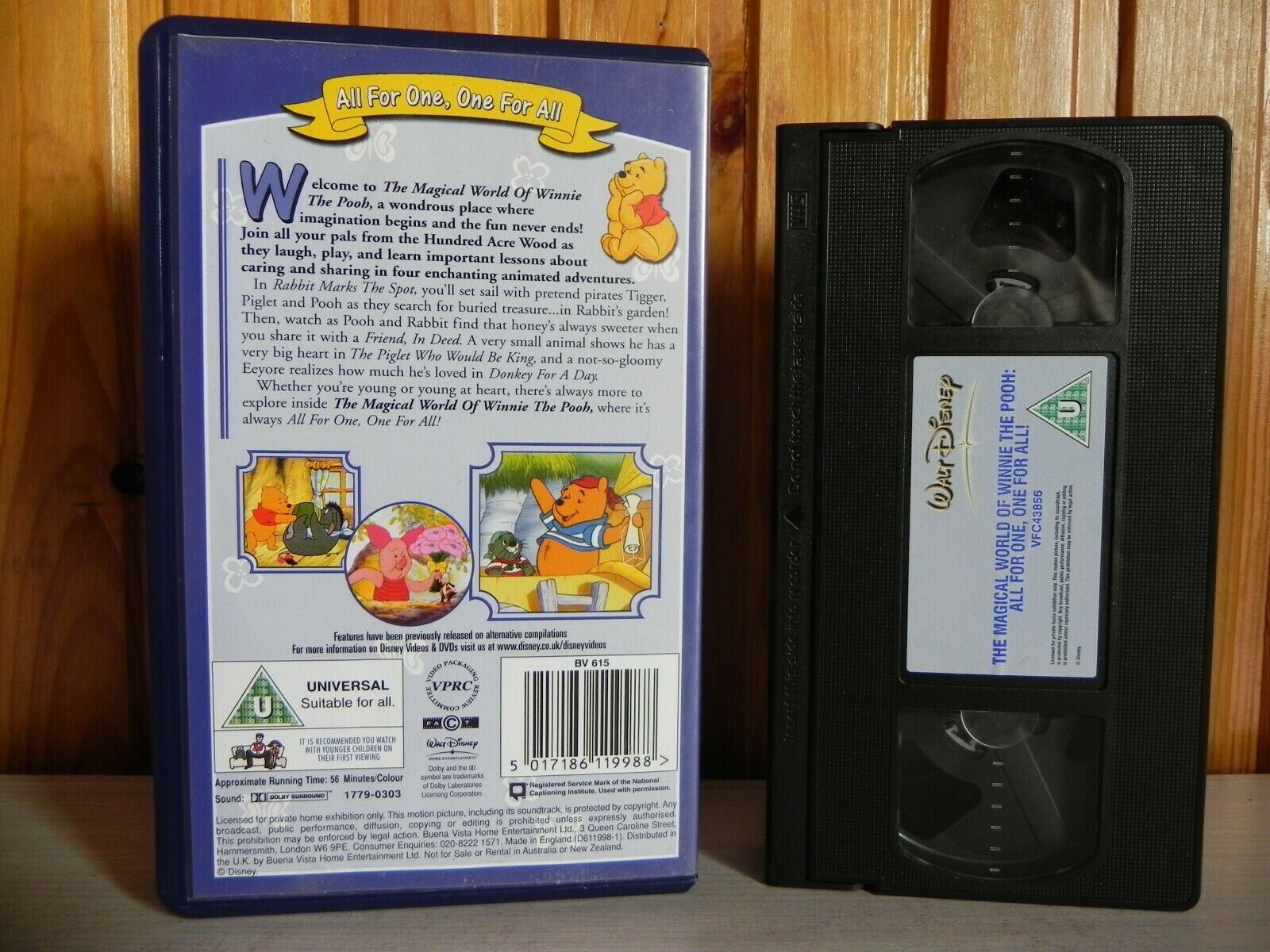 The Magical World Of Winnie The Pooh - Walt Disney - Animated - Kids - Pal VHS-
