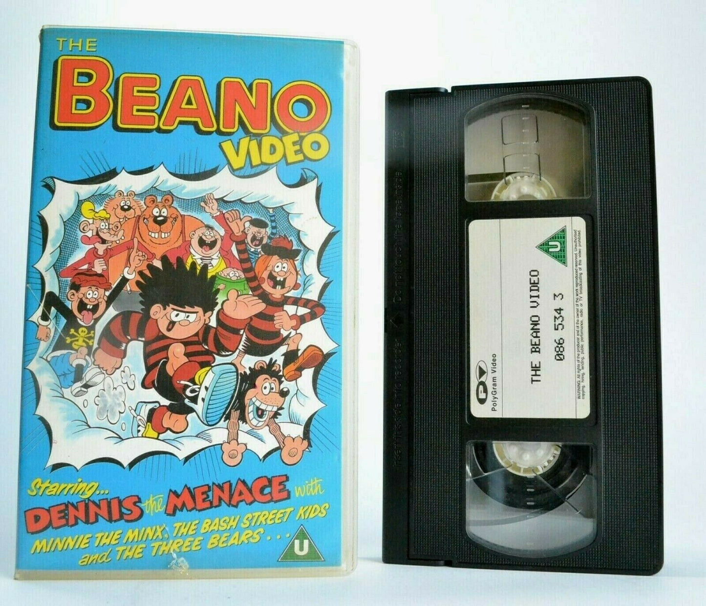 The Beano Video: Dennis The Meanace - Animated Adventures - Children's - Pal VHS-