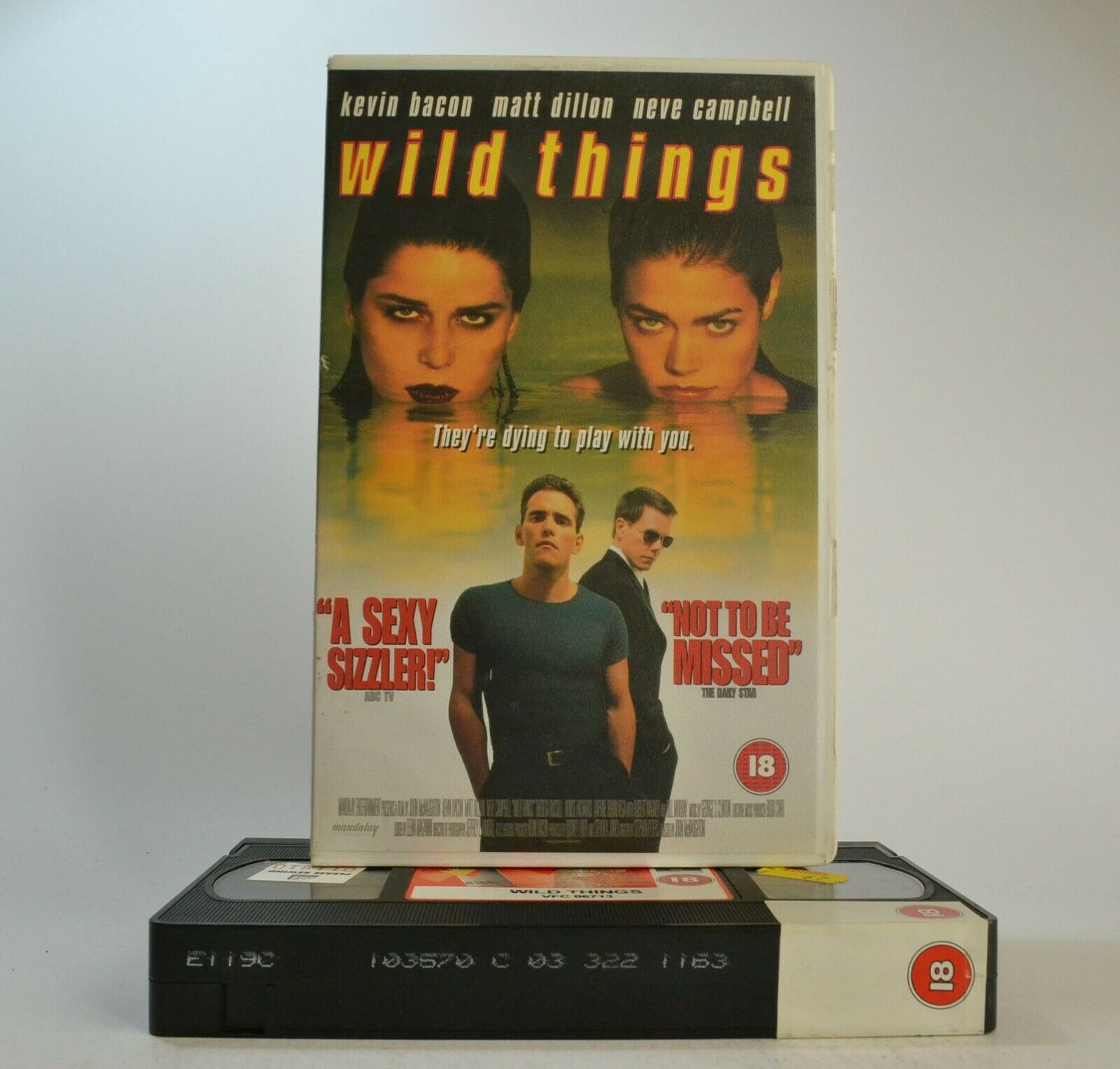 Wild Things: Erotic Thriller (1998) - Large Box - M.Dillon/N.Campbell - Pal VHS-