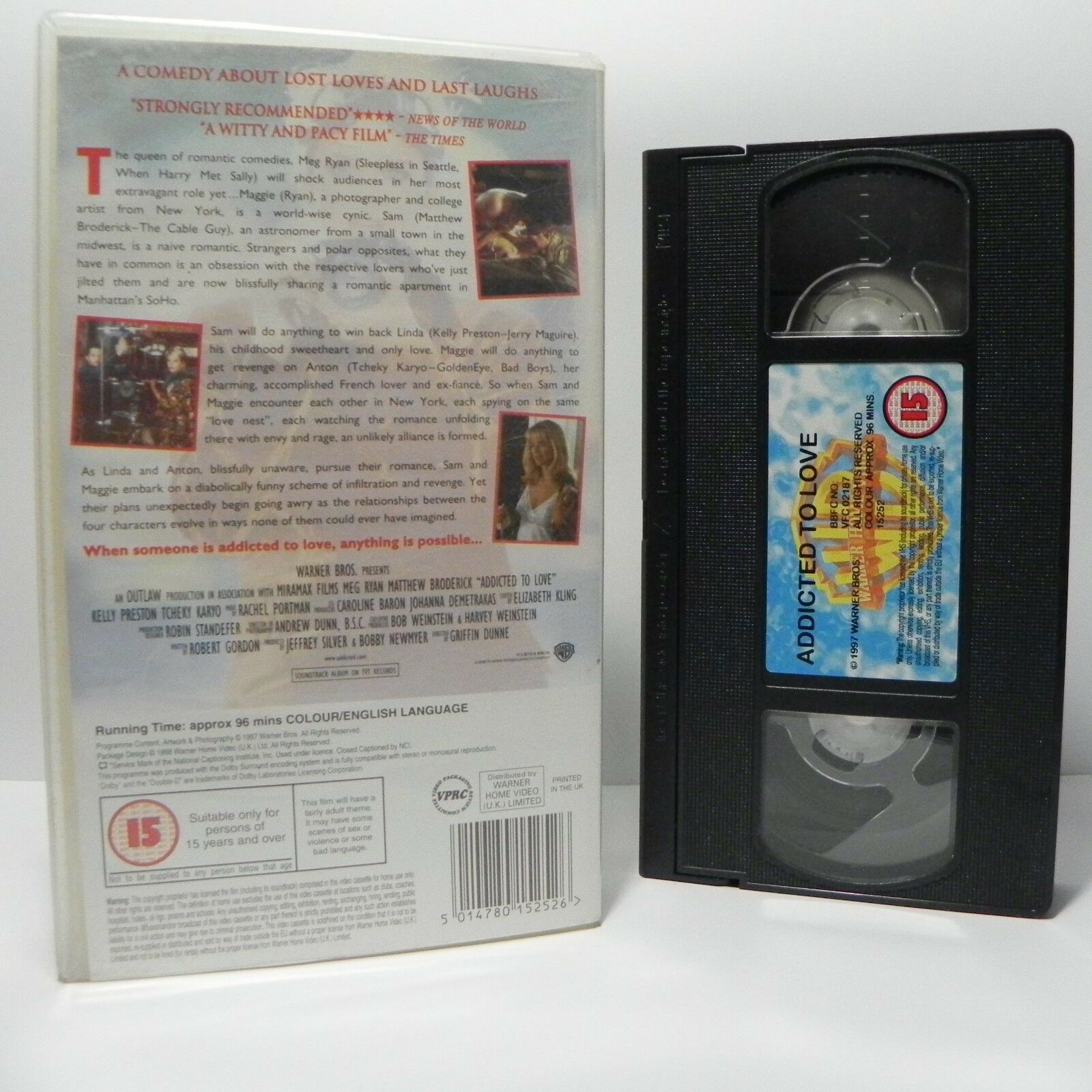 Addicted To Love: (1997) Romantic Comedy - Meg Ryan/Matthew Broderick - Pal VHS-