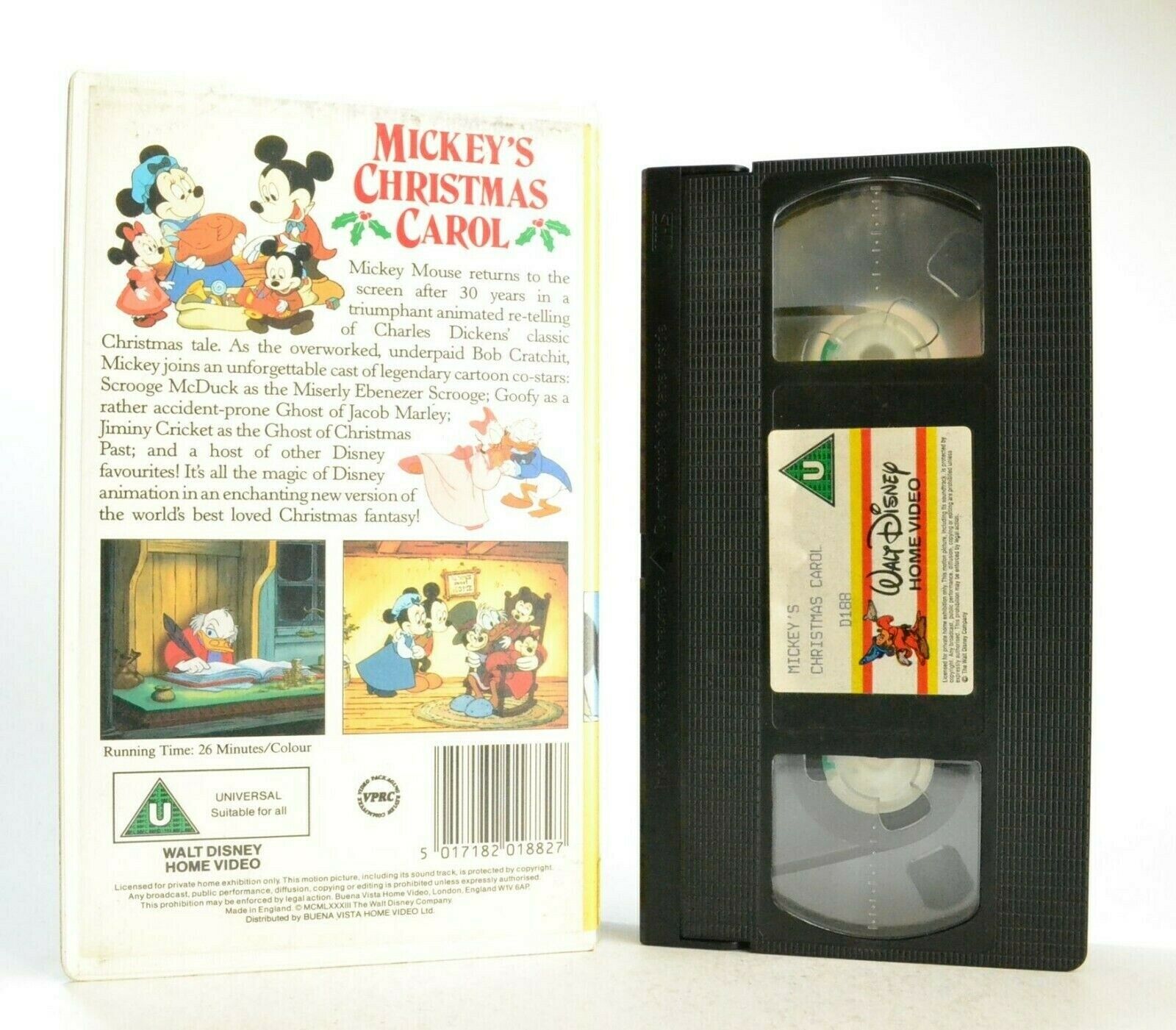Mickey's Christmas Carol: Disney Classic - Holiday Special - Children's - VHS-
