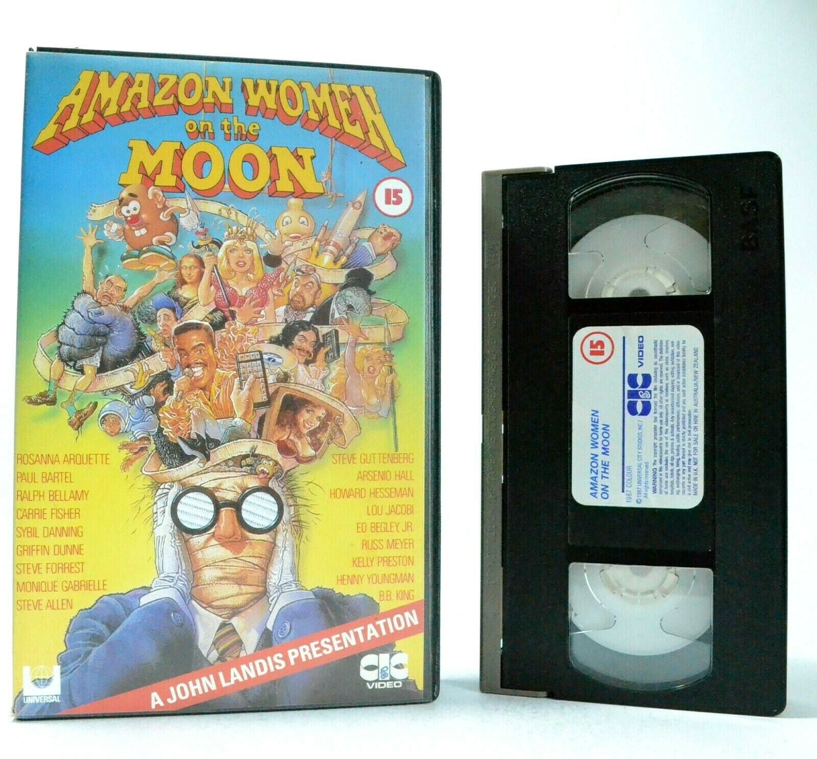 Amazon Women On The Moon: 21 Comedy Skits (1987) Ensemble Cast - Large Box - VHS-