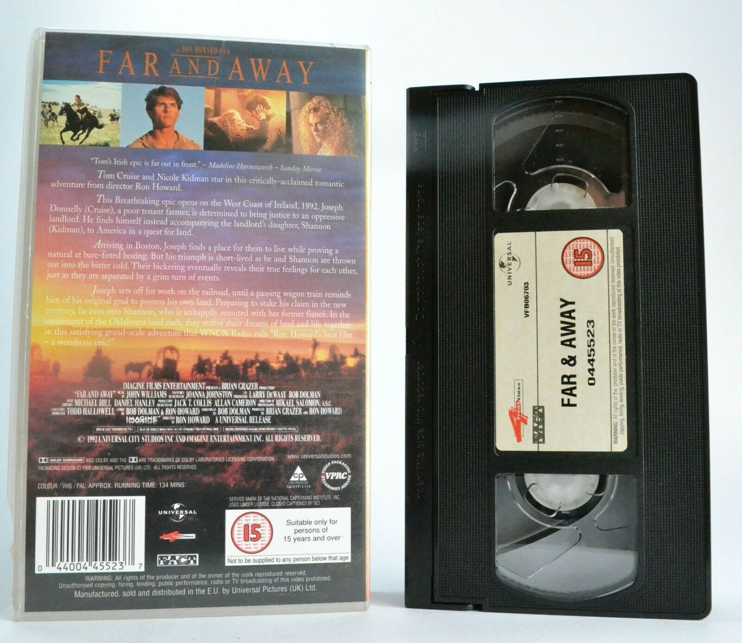 Far And Away (1992): Romantic Adventure Drama - Nicole Kidman/Tom Cruise - VHS-