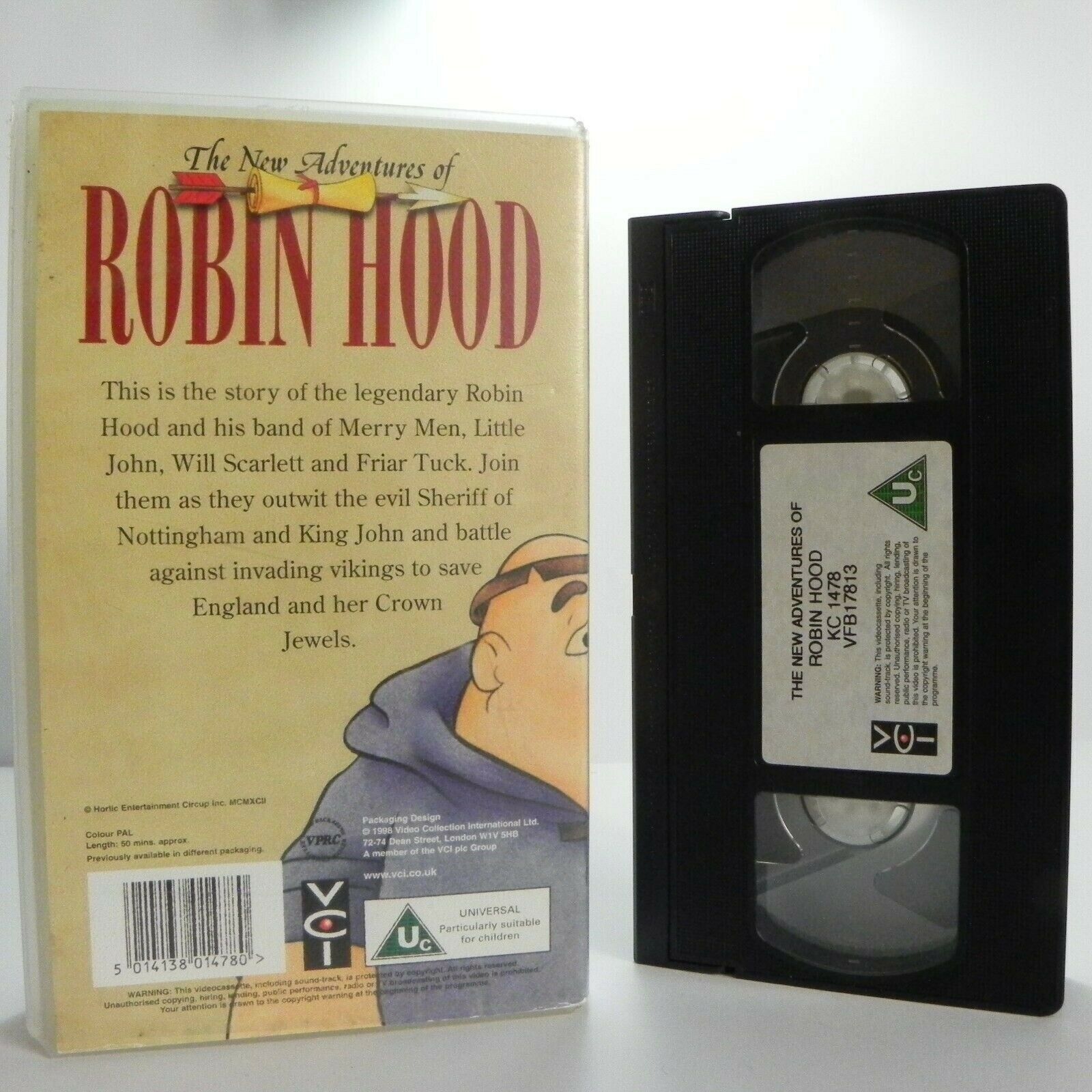 The New Adventures Of Robin Hood - Animated - Classic Story - Children's - VHS-