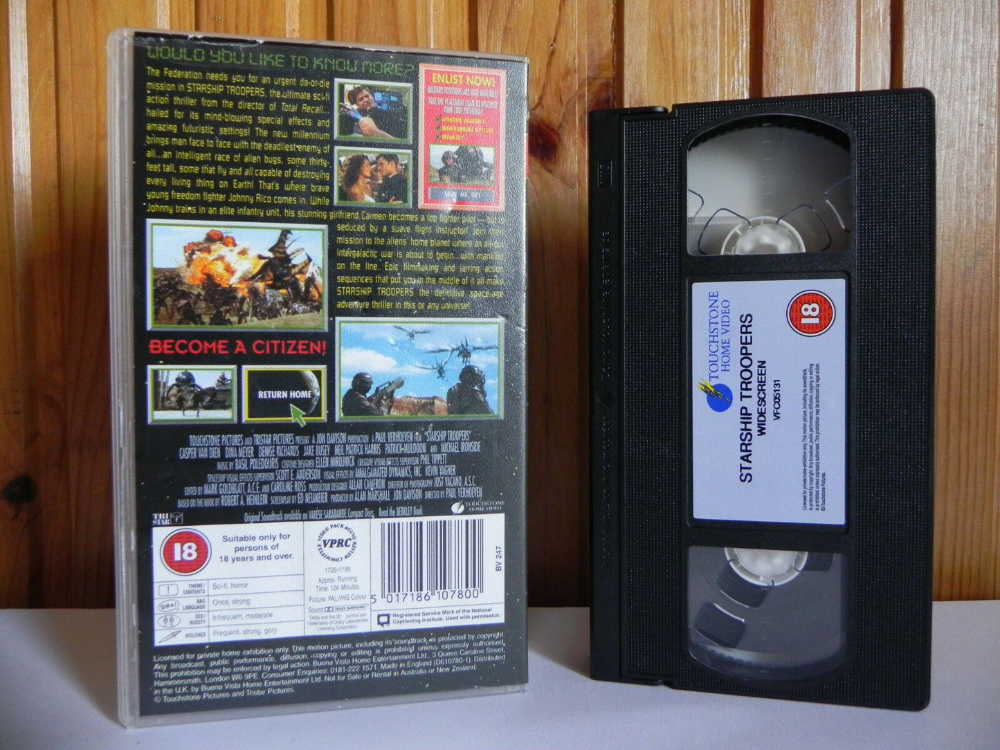 Starship Troopers - Widescreen Release - Alien Shoot"Em"Up - Action Sci-Fi - VHS-