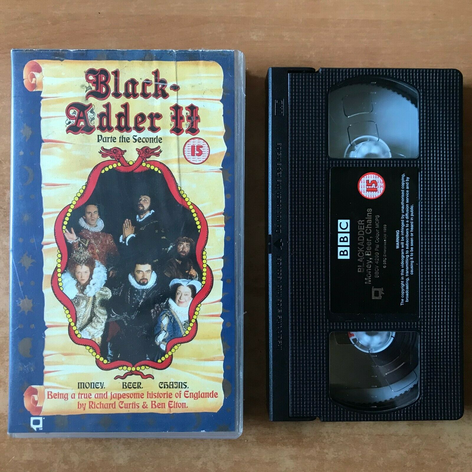 Black Adder 11 (BBC) Parte The Seconde [Money / Beer / Chains] TV Show - Pal VHS-