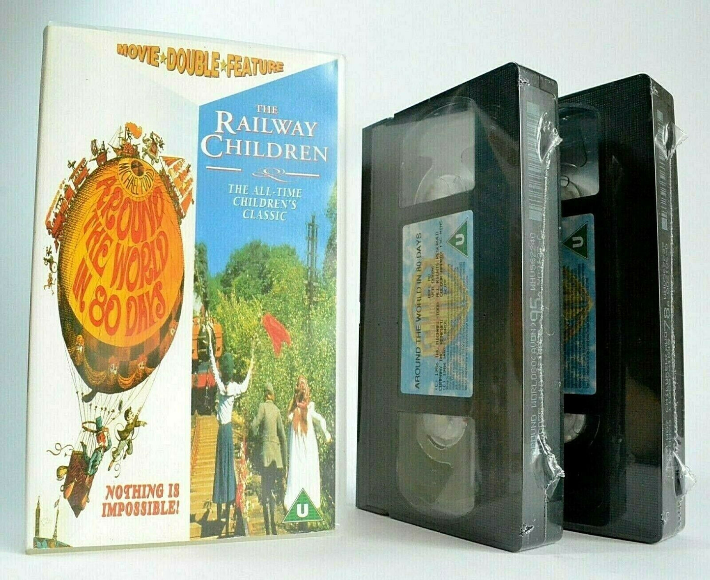 Around The World In 80 Days / The Railway Children [Brand New Sealed] - Kids - Pal VHS-