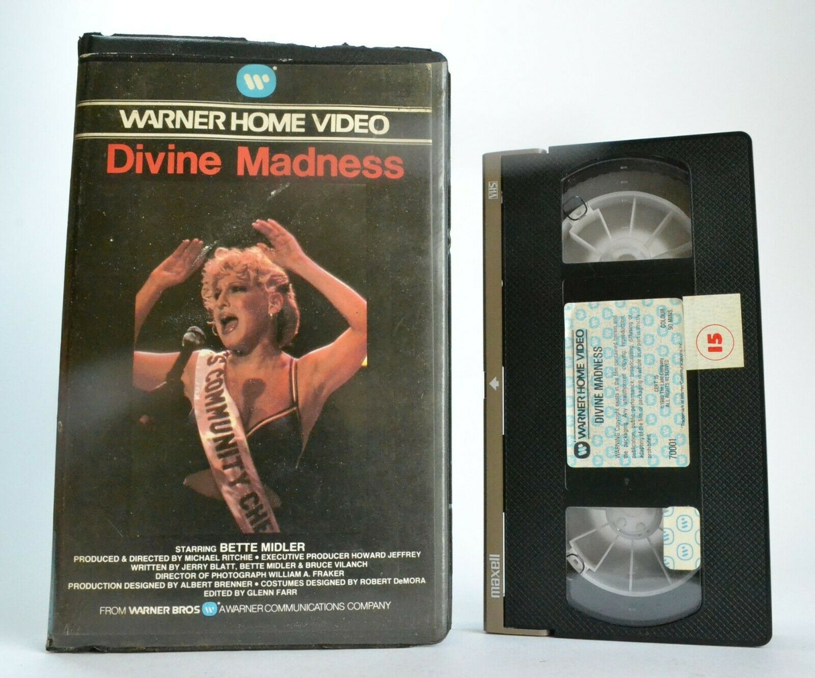 Divine Madness (1980) - Musical - Pre-Cert - Large Box - Bette Midler - Pal VHS-