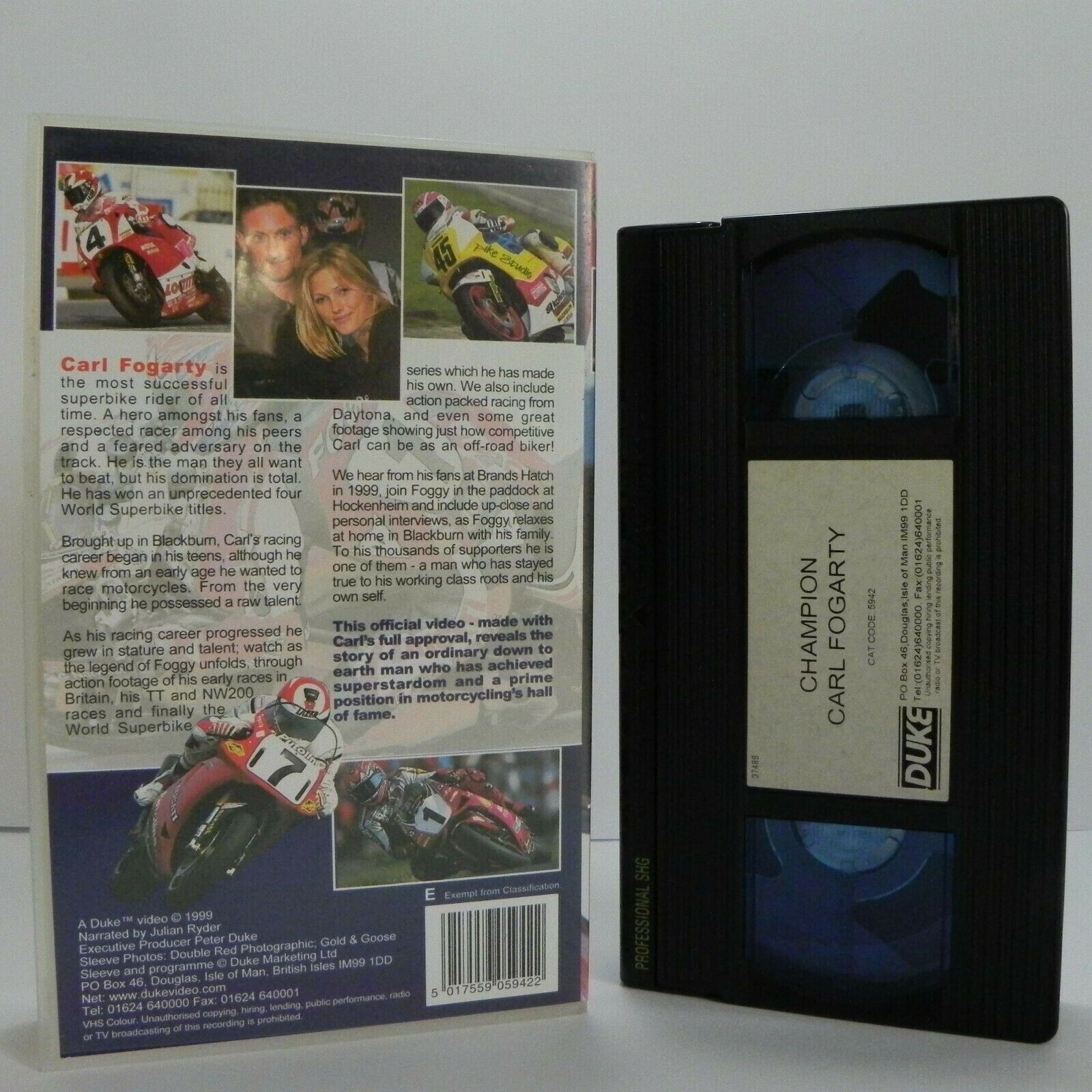 Carl Fogarty: Champion - The Full And Official Story - Superbike Rider - Pal VHS-