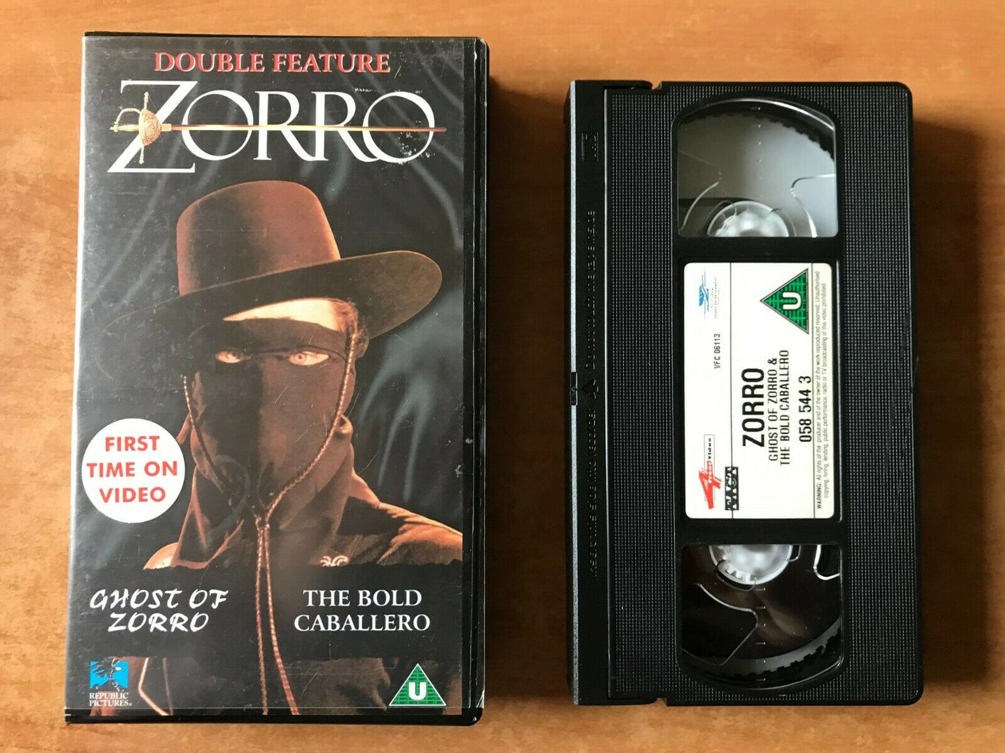 Ghost Of Zorro / The Bold Caballero (Double Feature) Action [Clayton Moore] VHS-