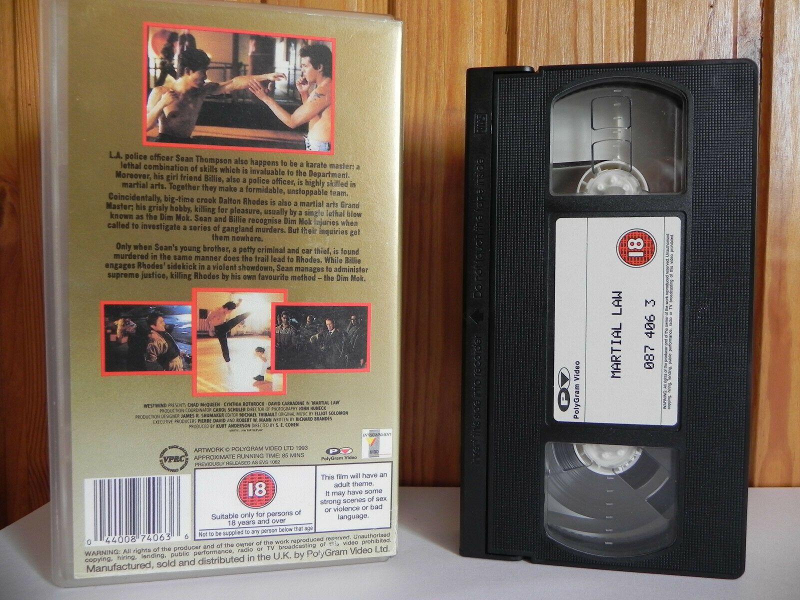 Martial Law - 4 Front - Martial Arts - Chad McQueen - Cynthia Rothrock - VHS-
