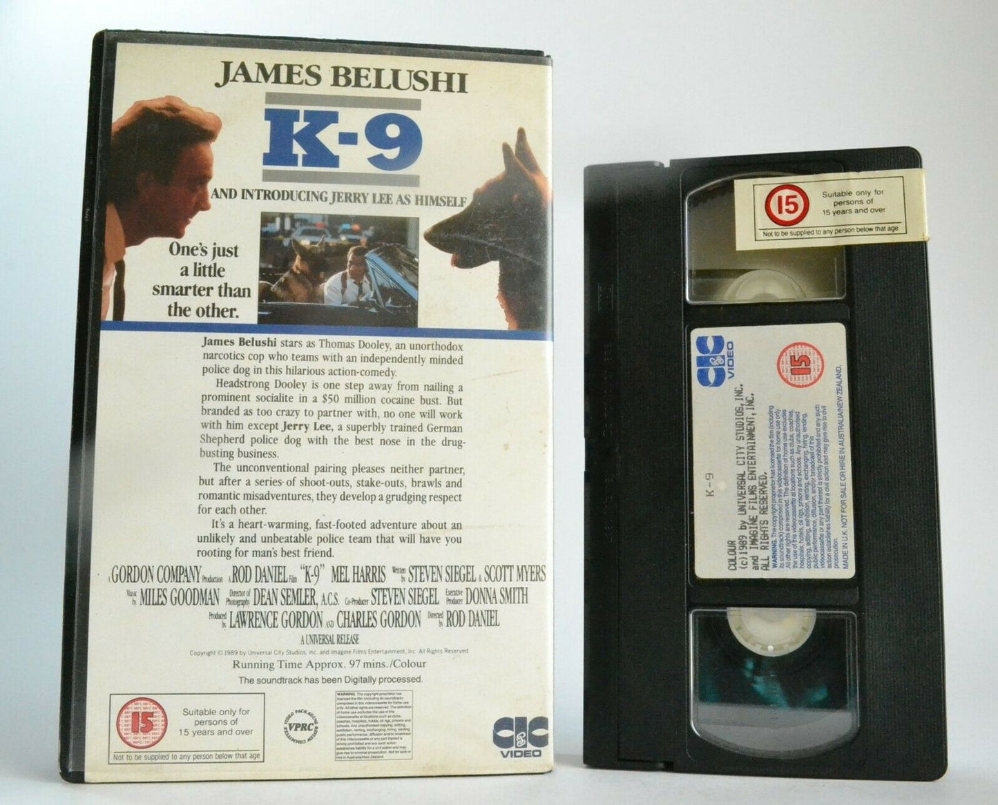 K-9 (1989): Buddy Cop Slapstick Action - [Large Box] - James Belushi - Pal VHS-
