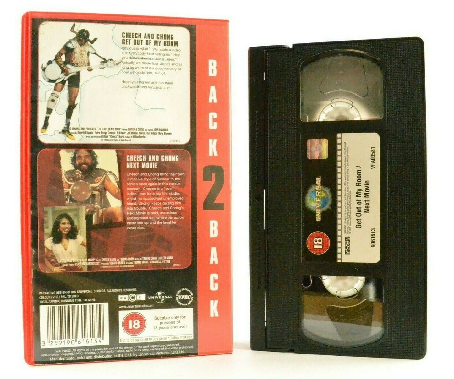Cheech And Chong: Get Out Of My Room/Next Movie - 2 On 1 Stoner Comedy- Pal VHS-