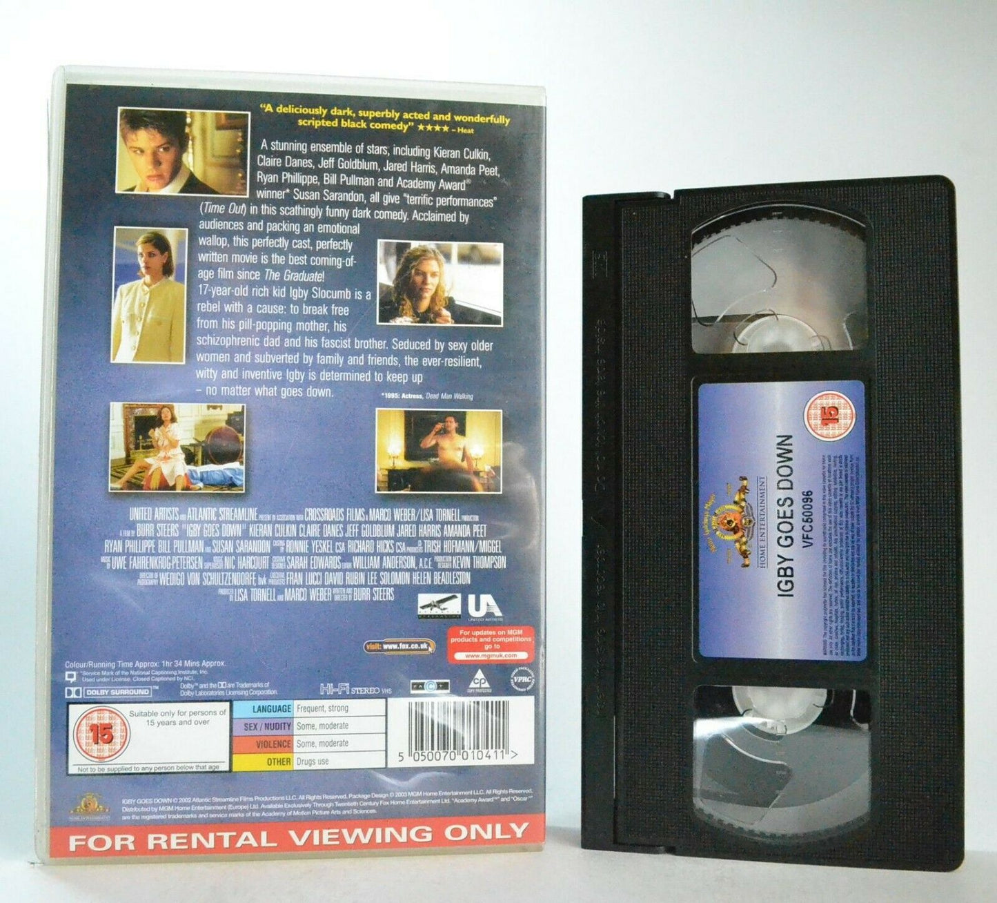 Igby Goes Down: Comedy/Drama (2002) - Large Box - Ex-Rental - K.Culkin - Pal VHS-