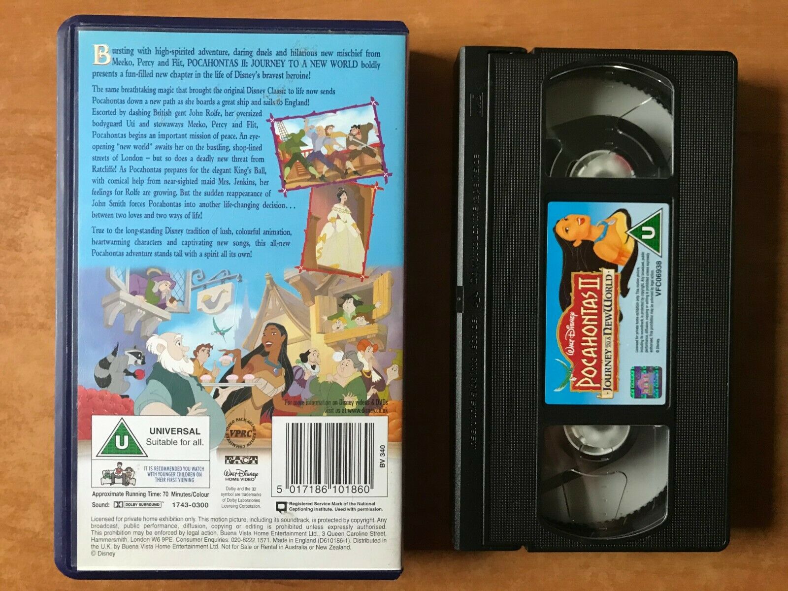 Pocahontas 2: Journey To A New World [Walt Disney] Animated - Children's - VHS-