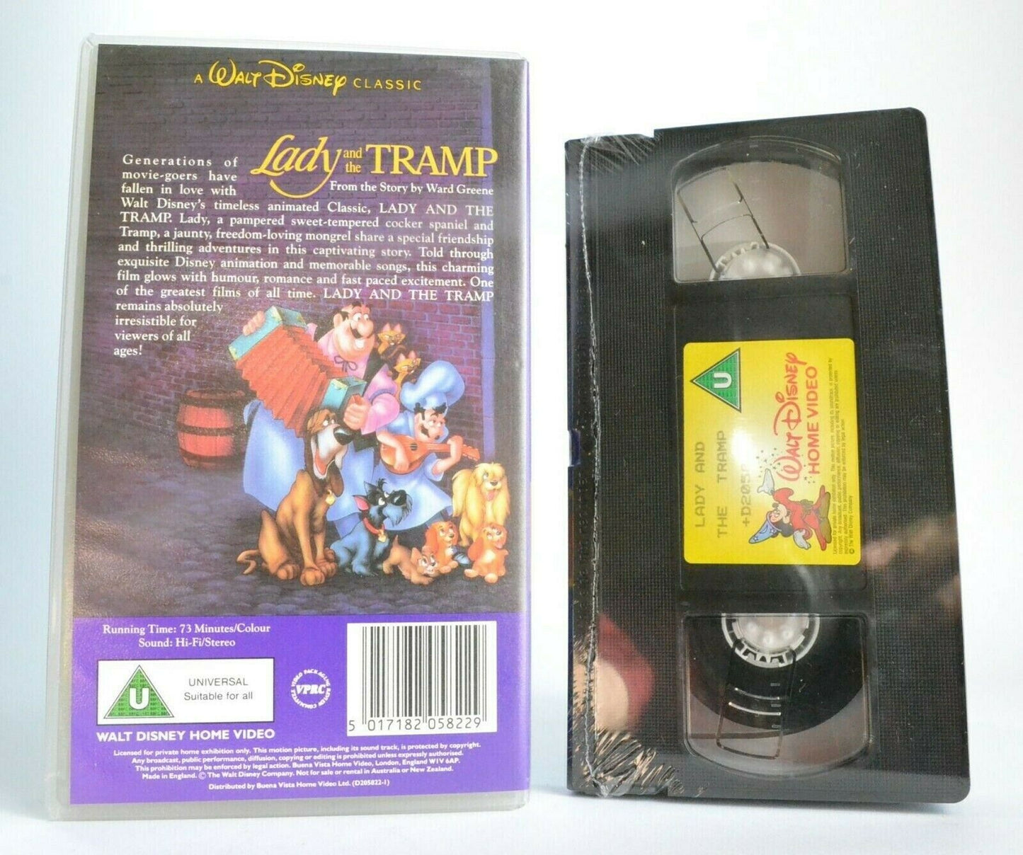 Lady And The Tramp -<Brand New Sealed>- Walt Disney - Animated - Kids - Pal VHS-