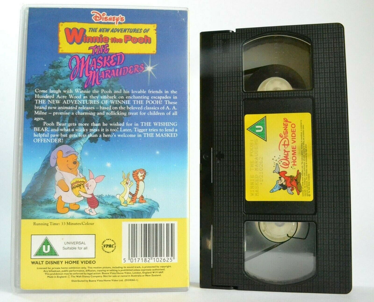 Winnie The Pooh: The Masked Marauders - Animated Adventures - Children's - VHS-