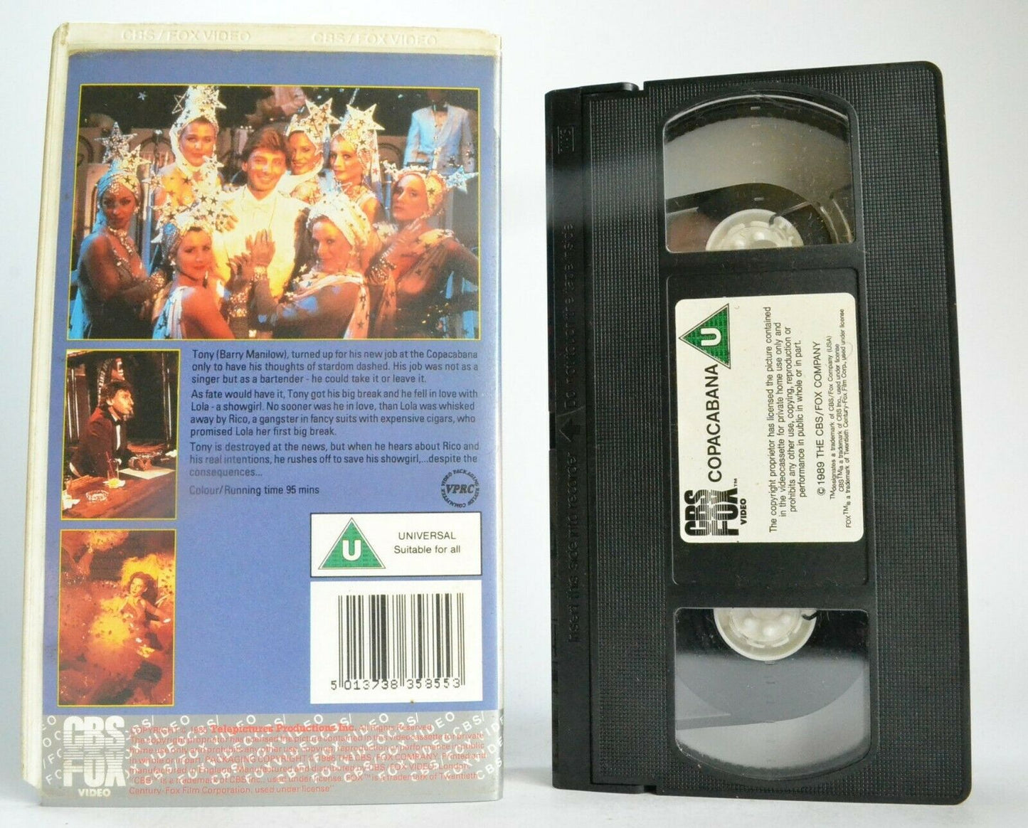 Copacabana: The Movie (1985) Made For T.V. - Musical - Barry Manilow - Pal VHS-