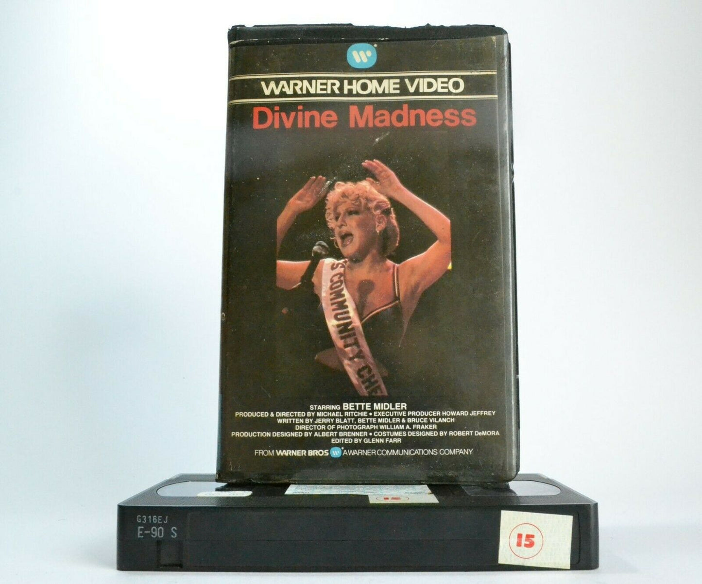 Divine Madness (1980) - Musical - Pre-Cert - Large Box - Bette Midler - Pal VHS-