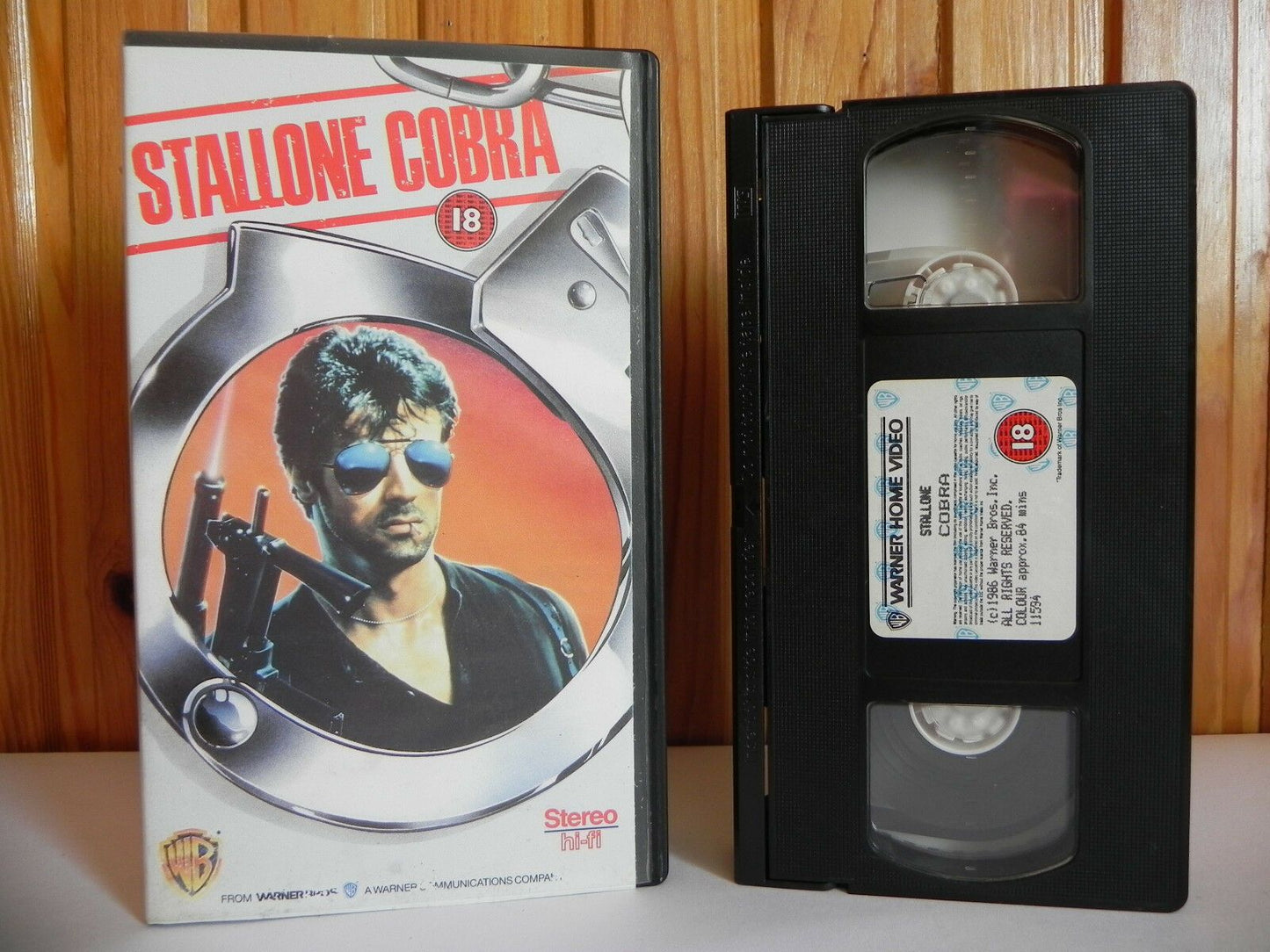 Cobra - Stallone Is Marion Cobretti - 1988 Classic - Warner - Action - Pal VHS-